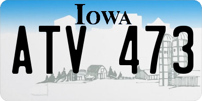 IA license plate ATV473