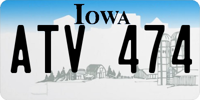 IA license plate ATV474