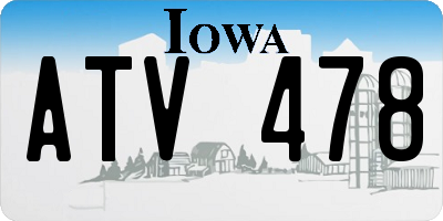 IA license plate ATV478