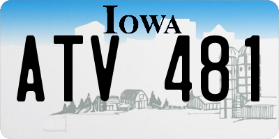 IA license plate ATV481
