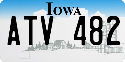 IA license plate ATV482