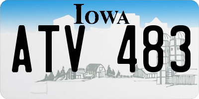 IA license plate ATV483