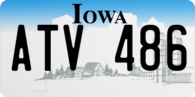 IA license plate ATV486