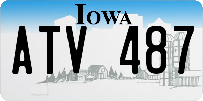 IA license plate ATV487