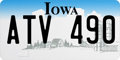 IA license plate ATV490