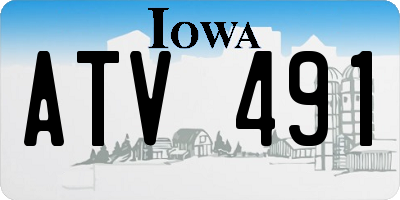 IA license plate ATV491