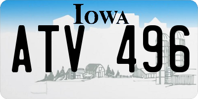 IA license plate ATV496