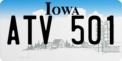 IA license plate ATV501