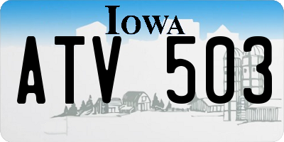 IA license plate ATV503