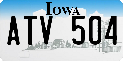 IA license plate ATV504
