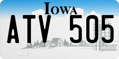 IA license plate ATV505