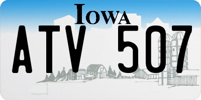 IA license plate ATV507