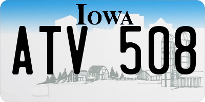 IA license plate ATV508