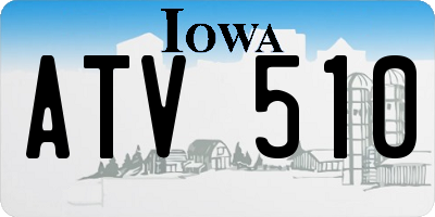 IA license plate ATV510