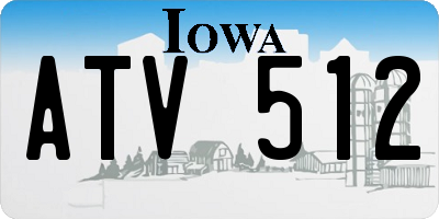 IA license plate ATV512