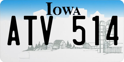 IA license plate ATV514