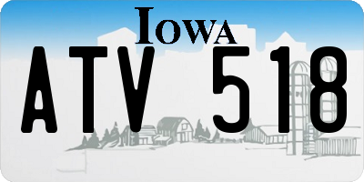 IA license plate ATV518