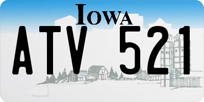 IA license plate ATV521