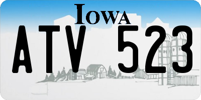 IA license plate ATV523