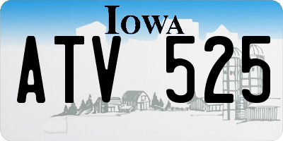 IA license plate ATV525