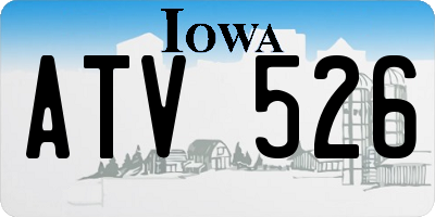 IA license plate ATV526