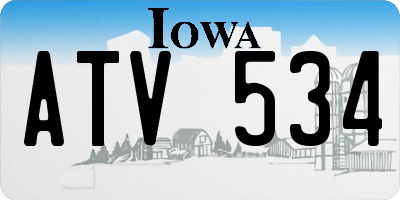IA license plate ATV534