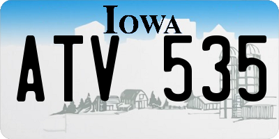 IA license plate ATV535