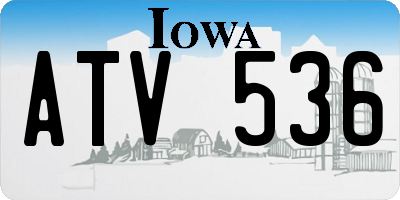 IA license plate ATV536