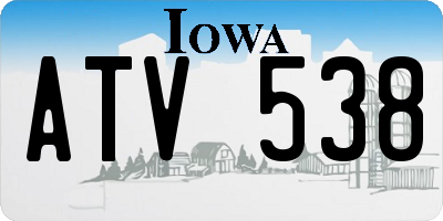 IA license plate ATV538