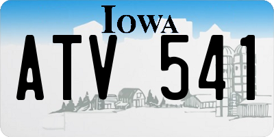 IA license plate ATV541