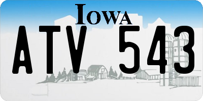 IA license plate ATV543