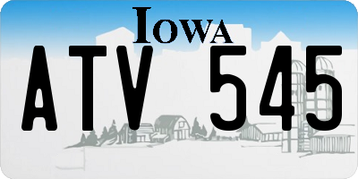 IA license plate ATV545