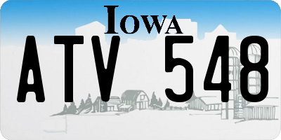 IA license plate ATV548