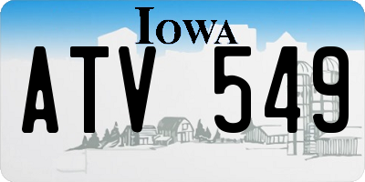 IA license plate ATV549