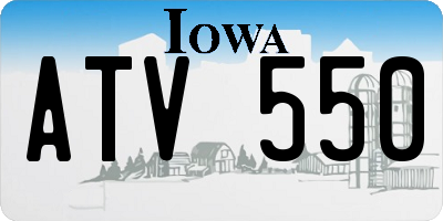 IA license plate ATV550