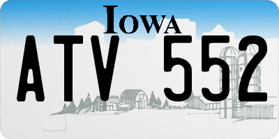 IA license plate ATV552