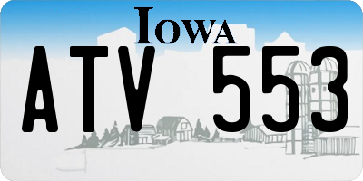 IA license plate ATV553