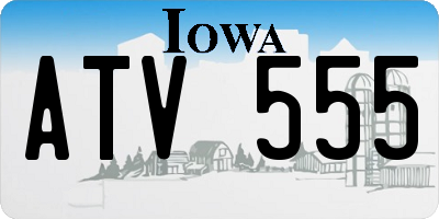 IA license plate ATV555