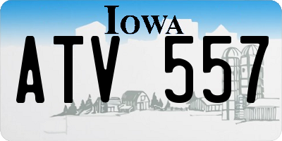 IA license plate ATV557