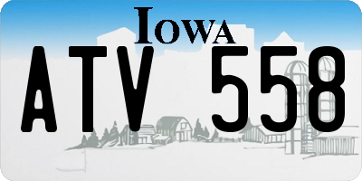 IA license plate ATV558