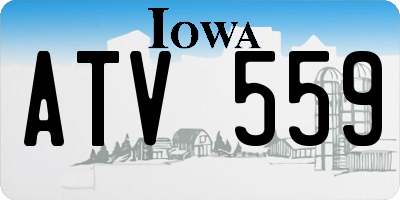 IA license plate ATV559