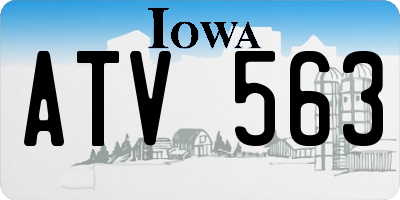 IA license plate ATV563