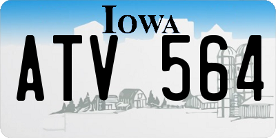 IA license plate ATV564
