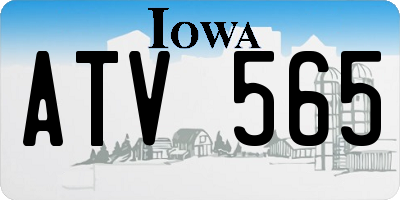 IA license plate ATV565
