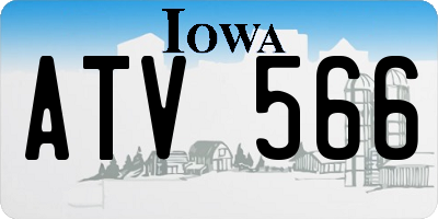 IA license plate ATV566