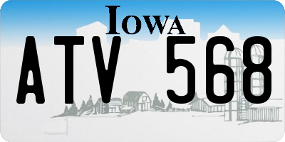 IA license plate ATV568