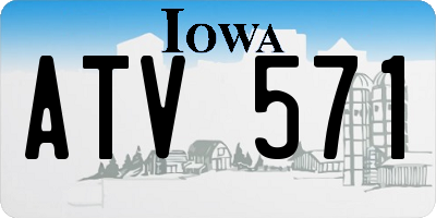 IA license plate ATV571