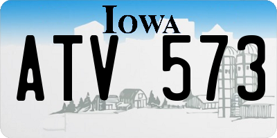 IA license plate ATV573
