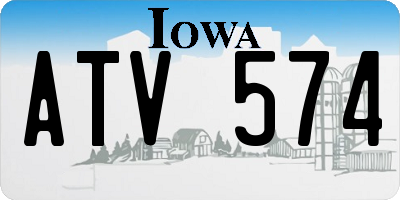IA license plate ATV574