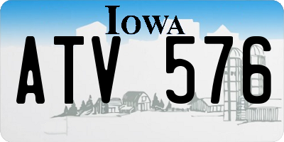 IA license plate ATV576